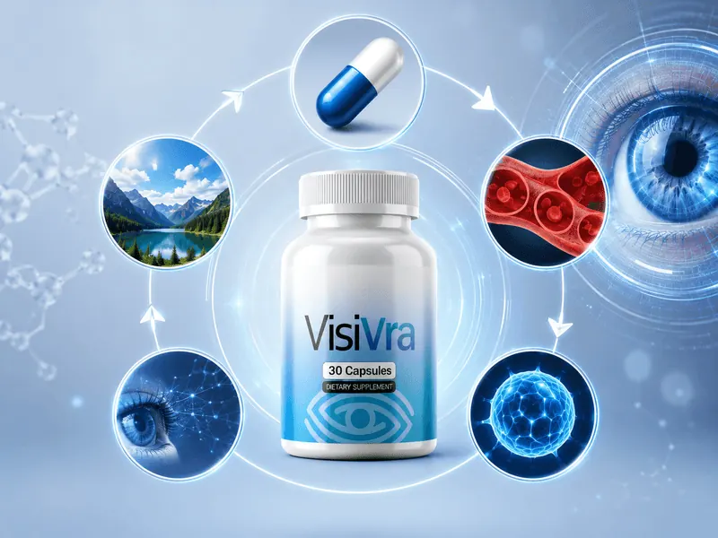 How VISIVRA Ocular Support Matrix works step by step eye health diagram