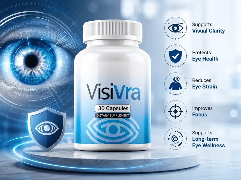 VISIVRA eye health benefits infographic vision clarity retinal support